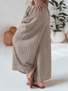 Spodnie damskie wide leg w paski MODERESS brązowe Dstreet UY2695