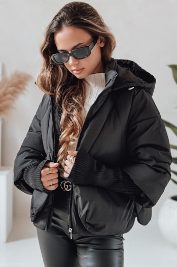 Kurtka damska zimowa MISSLAYER z kapturem czarna Dstreet TY5034