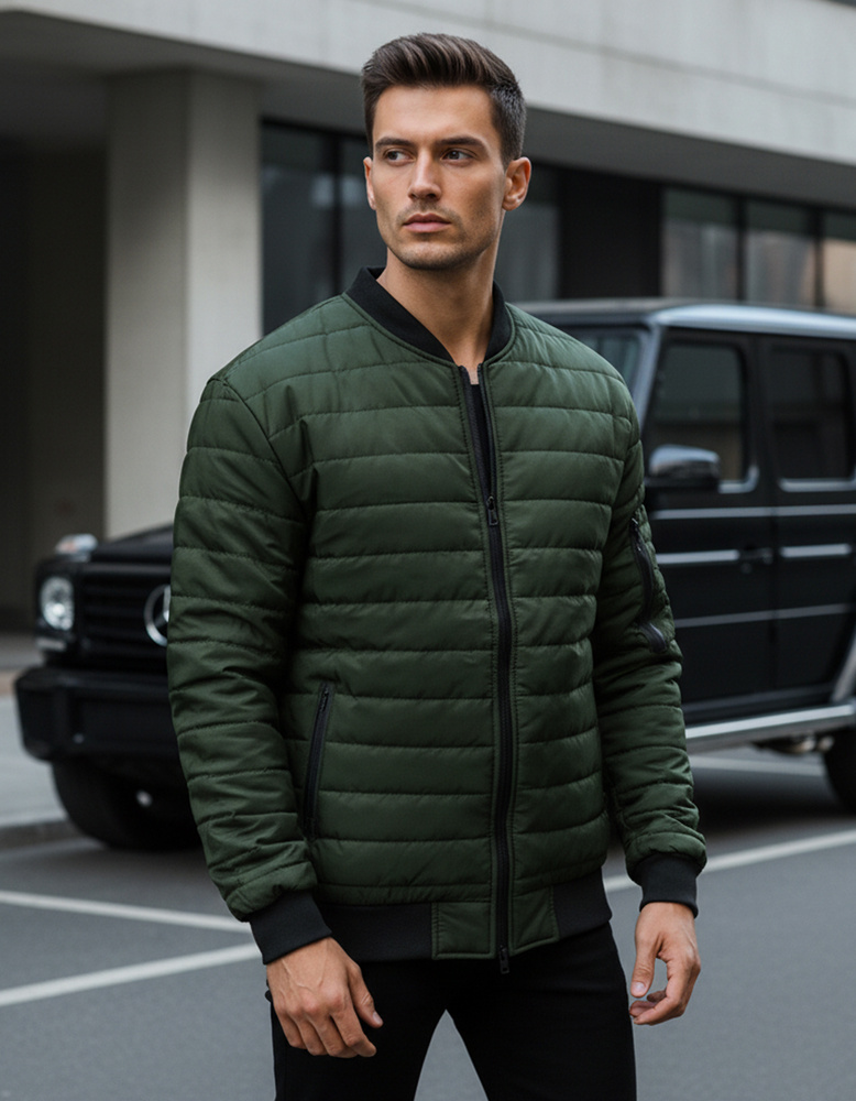 Trendová pánska prešívaná bomber bunda (tx2211A)