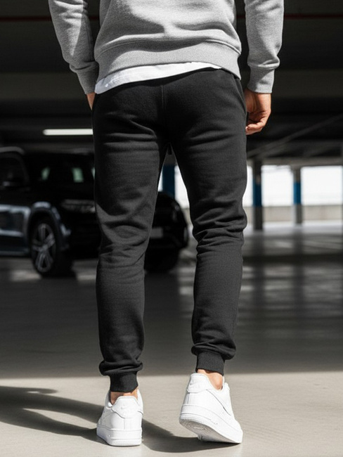 Spodnie męskie dresowe czarne Dstreet UX2395