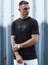 T-shirt męski z nadrukiem czarny Dstreet RX5504