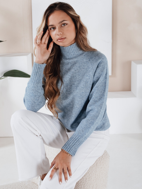 Sweter damski półgolf niebieski Dstreet MY2536