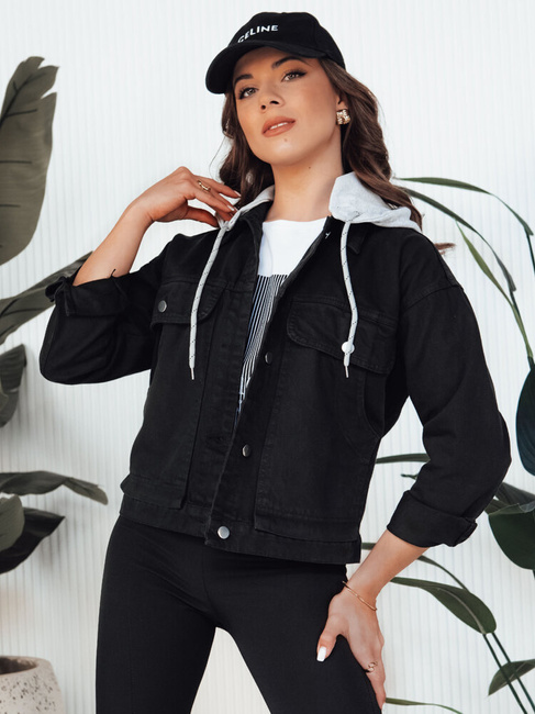 Kurtka jeansowa damska ASFA czarna Dstreet TY4316