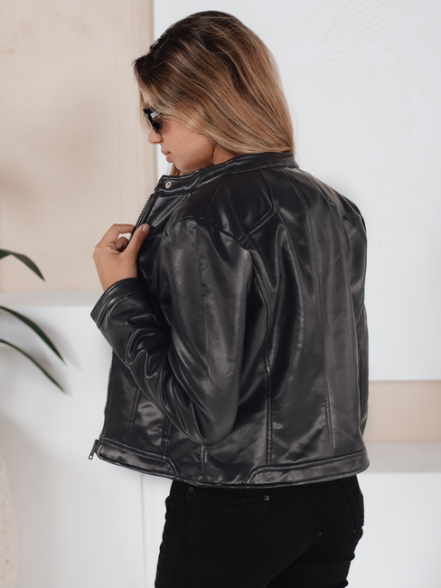 Kurtka skórzana damska ramoneska czarna Dstreet TY5205