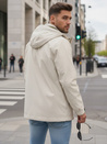 Kurtka męska przejściowa z kapturem biała Dstreet TX5134