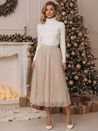 Spódnica tiulowa FLISS beżowa Dstreet CY0424z