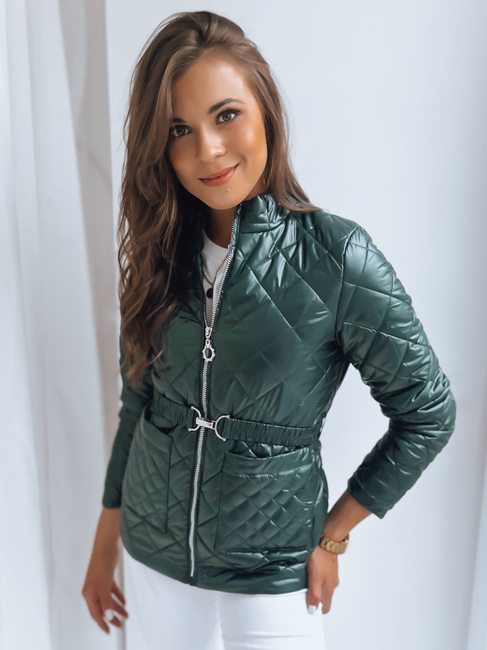 Kurtka przejściowa damska pikowana ciemnozielona MIRIA Dstreet TY2538z