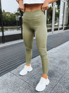 Prążkowane legginsy damskie LOOK AT ME zielone Dstreet UY1572