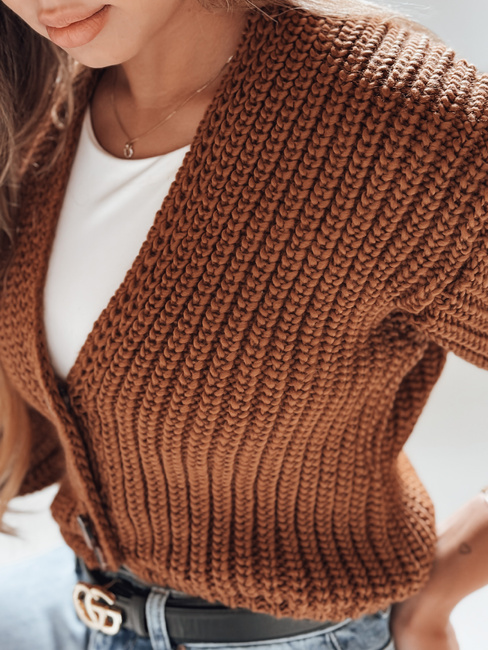 Sweter damski NUTI kamelowy Dstreet MY1678