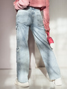 Spodnie damskie ARGORAVE cargo baggy jeansowe niebieskie Dstreet UY2226