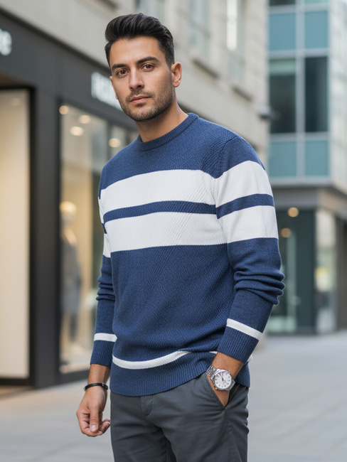 Sweter męski niebieski Dstreet WX2332