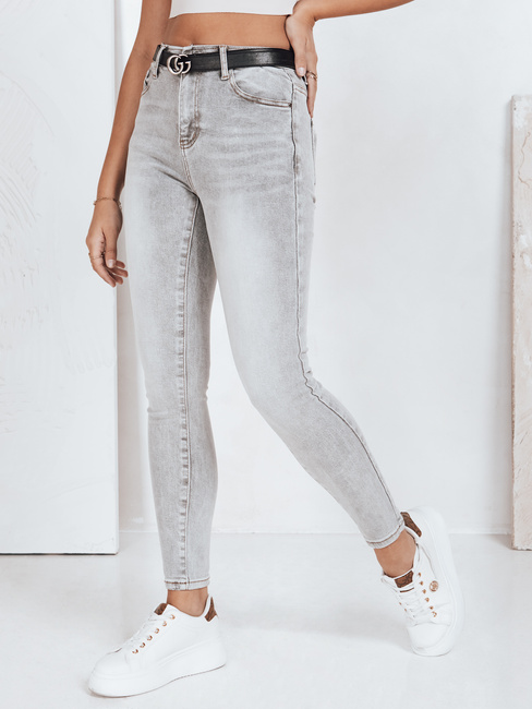Jeansy damskie rurki szare Dstreet UY2802