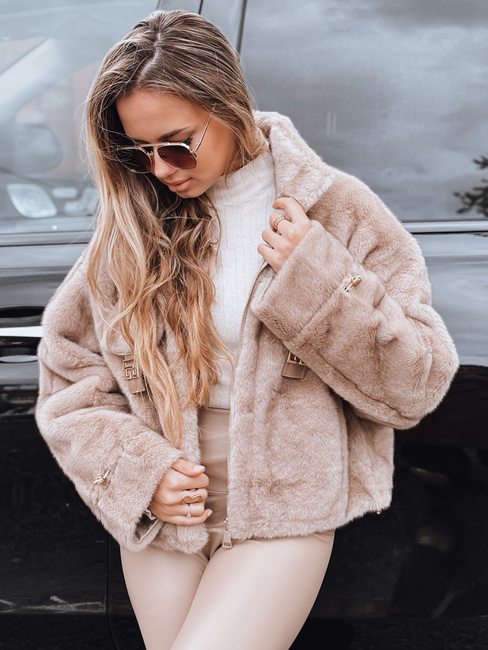 Futerko damskie krótkie beżowe Dstreet TY5248