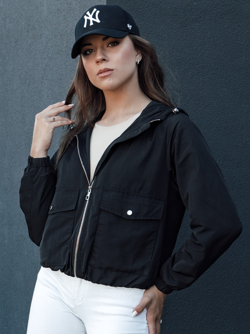 Kurtka przejściowa damska z kapturem BELIJ czarna Dstreet TY4470