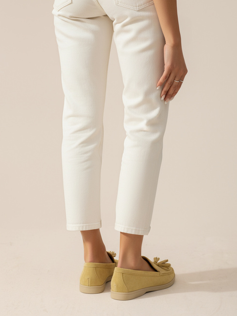 Mokasyny damskie zamszowe żółte Dstreet ZY1342