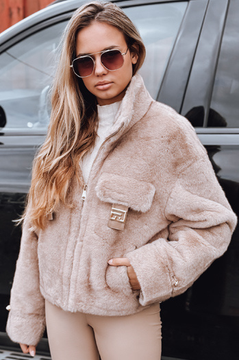 Futerko damskie krótkie beżowe Dstreet TY5248