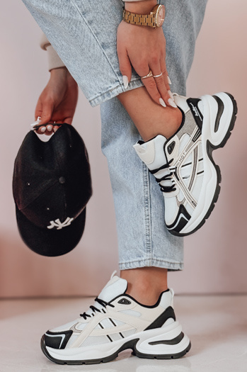 Sneakersy damskie MODERMAX czarne Dstreet ZY0897