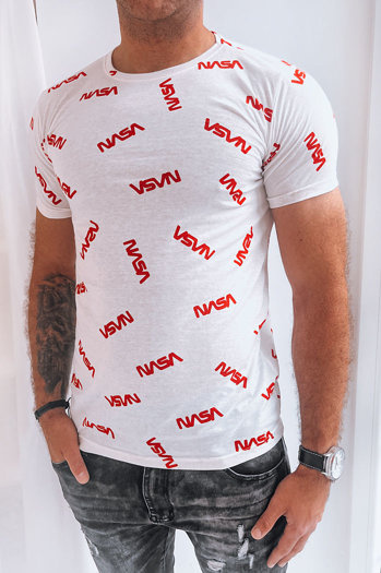 Koszulka męska z nadrukiem biała Dstreet RX5269