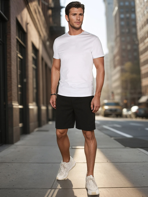 Spodenki męskie dresowe dresowe czarne Dstreet SX2474