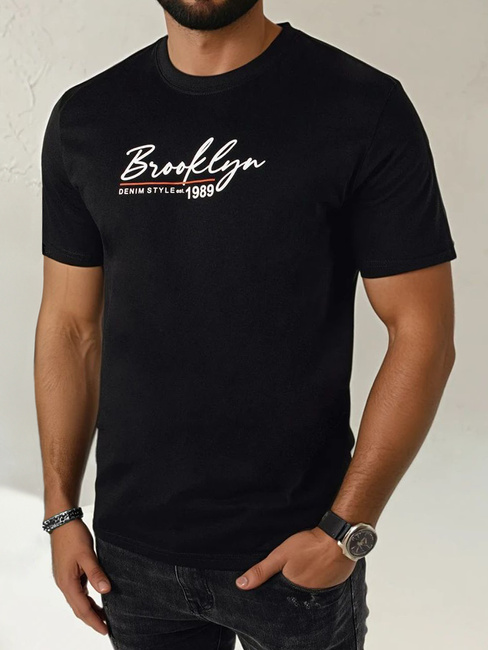 Koszulka męska z nadrukiem czarna Dstreet RX5403