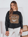 Bluza damska one size CHEETAHART grafitowa Dstreet BY1352_3