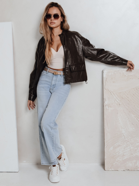 Spodnie damskie jeansowe wide leg FLOWLESS niebieskie Dstreet UY2682