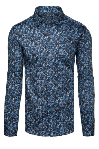 Koszula męska casualowa niebieska Dstreet DX2672