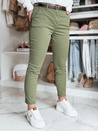 Spodnie damskie slim fit z paskiem LINESKA khaki Dstreet UY2575_4