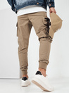 Spodnie męskie bojówki beżowe Dstreet UX4163