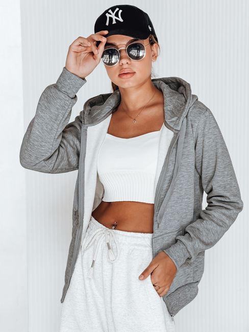 Bluza damska rozpinana z kapturem antracytowa Dstreet BY0232