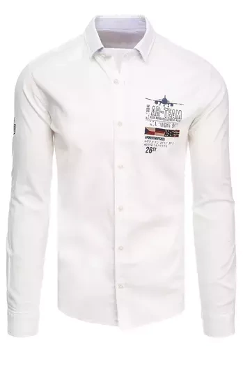 Koszula męska ecru Dstreet DX2276