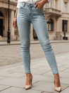 Spodnie damskie jeansowe skinny ze zdobieniem GLAMSKIN niebieskie Dstreet UY2441