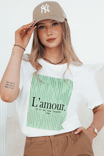 T-shirt damski LAMOUR biały Dstreet RY2586