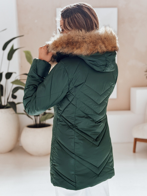Kurtka zimowa damska pikowana SOLARIS zielona Dstreet TY4008