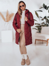 Kurtka zimowa damska SNOWVIBE bordowa pikowana Dstreet TY4996