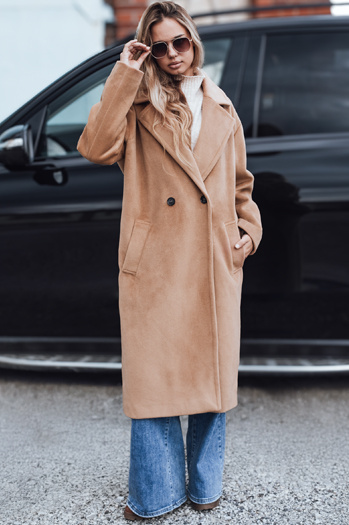 Płaszcz damski przejściowy oversize brązowy Dstreet NY0767