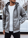 Rozpinana bluza męska ocieplana jasnoszara Dstreet BX5596