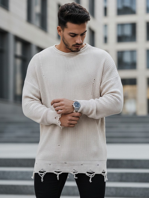 Sweter męski beżowy Dstreet WX1965