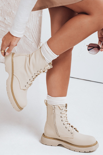 Botki damskie MOONSTONE beżowe Dstreet ZY0367