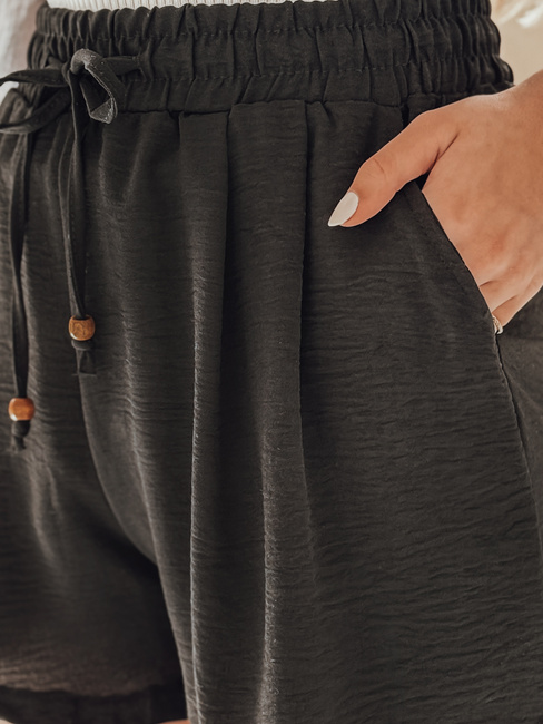 Spodenki damskie materiałowe SUMMER TRIP czarne Dstreet SY0433