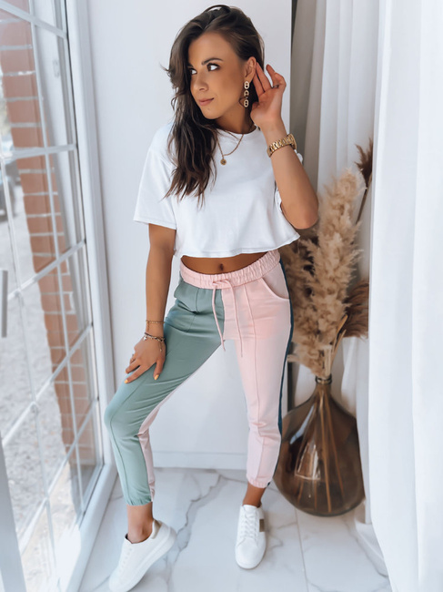 Spodnie damskie dresowe PASTELS różowe Dstreet UY1483