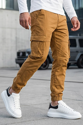 Spodnie męskie bojówki brązowe Dstreet UX4174