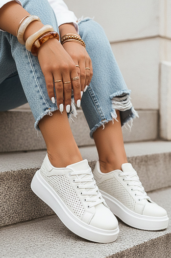 Sneakersy damskie białe Dstreet ZY1370