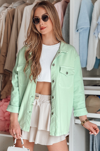 Kurtka damska koszulowa oversize OVERBOR miętowa Dstreet TY4891
