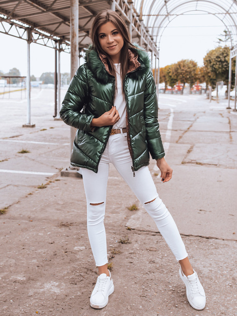 Kurtka zimowa damska pikowana PAGET zielona Dstreet TY2400