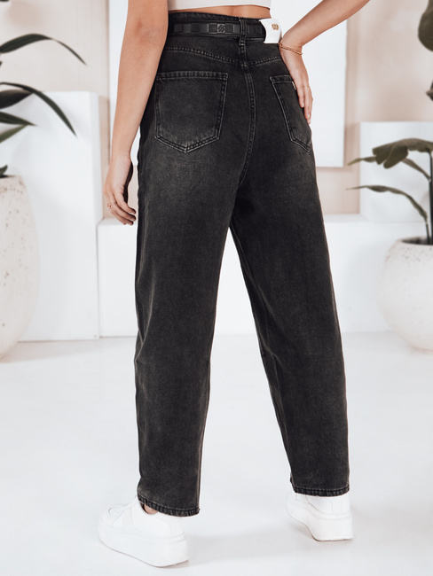 Jeansy damskie balloon fit czarne Dstreet UY2743