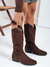 Kowbojki damskie zamszowe brązowe Dstreet ZY1094