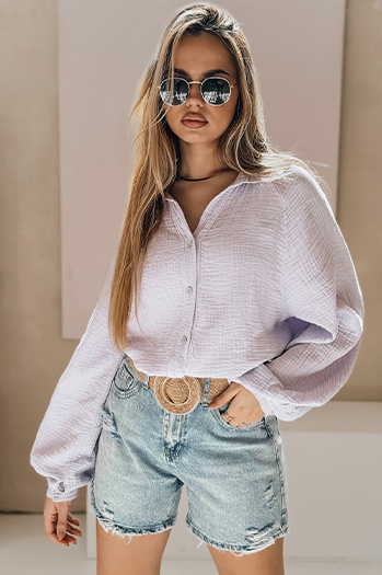 Spodenki damskie jeansowe z paskiem HOT SUMMER niebieskie Dstreet SY0485