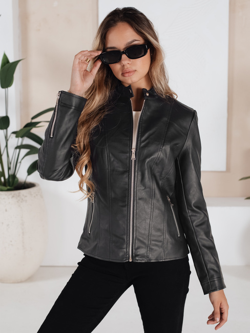 Kurtka skórzana damska czarna Dstreet TY5202