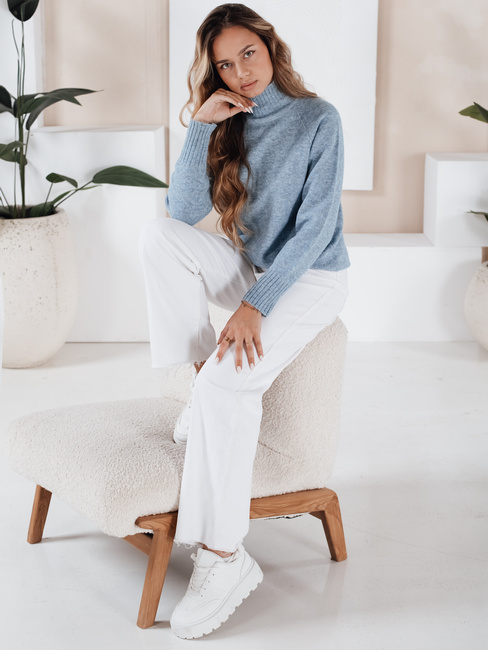 Sweter damski półgolf niebieski Dstreet MY2536